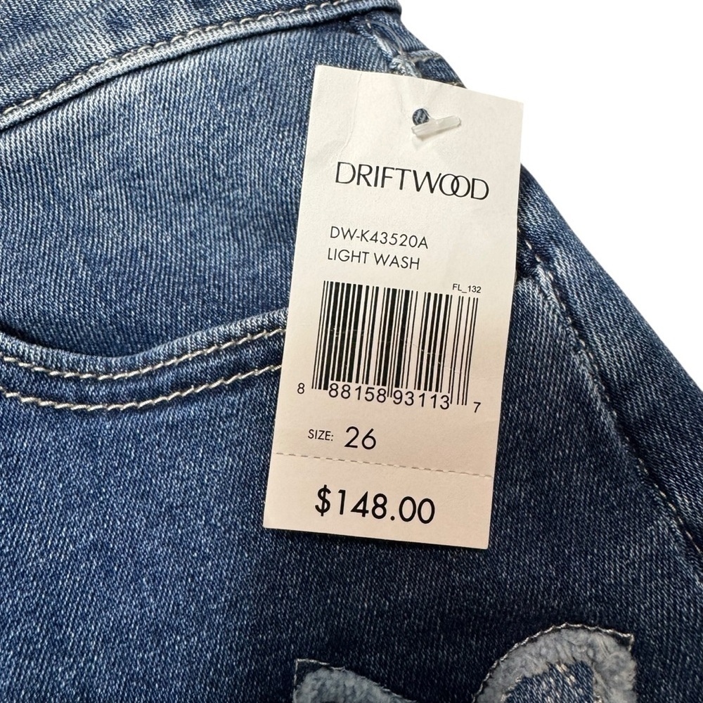 NWT New $148 Driftwood Embroidered Denim Mini Skirt Size 26 - Picture 8 of 8